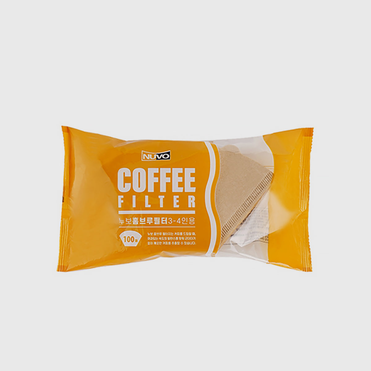 [누보] 커피필터 100매 (3~4인용) 브라운